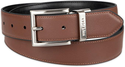 Tommy Hilfiger Men's Reversible Leather Belt, 2‑in‑1 Design for Dress Or Casual Wear