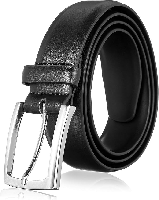 KM Legend Mens Genuine Leather Dress - Classic & Fashion For Work Business And Casual Belt