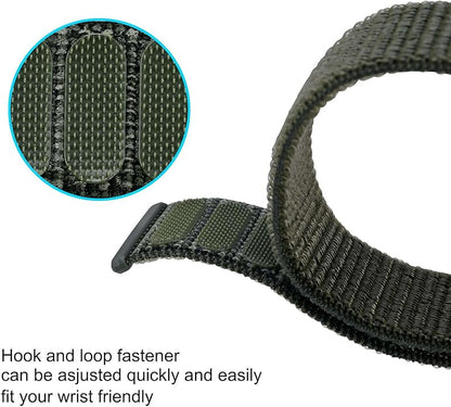 ANNEFIT Nylon Sport Loop Watch Bands, 2 Packs Quick Release Adjustable Strap 16mm 18mm 19mm 20mm 21mm 22mm 24mm