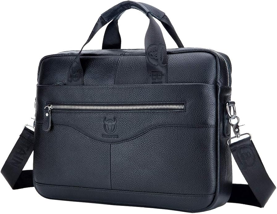Hebetag Small Leather Sling Shoulder Bag Messenger Pack for Men Women Outdoor Travel Business