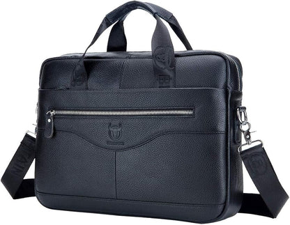 Hebetag Small Leather Sling Shoulder Bag Messenger Pack for Men Women Outdoor Travel Business