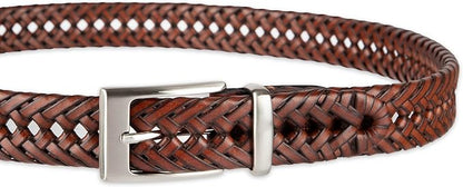 DOCKERS Men's Braided Leather Belt, Fully Adjustable Casual Strap for Everyday Wear