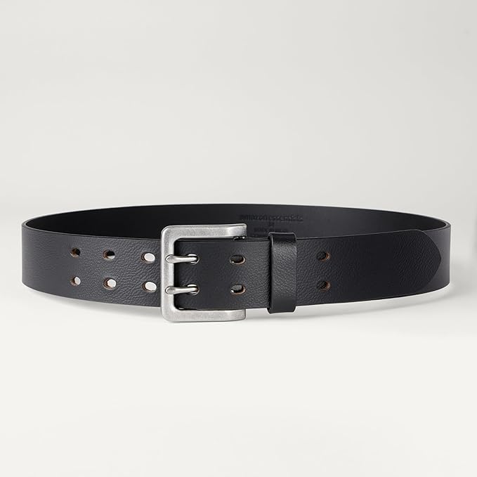 Amazon Essentials AE - Accessories Men's Double Prong Leather Belt