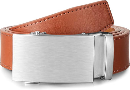 MILORDE Men's Leather Ratchet Belt - 35mm - Customizable Fit