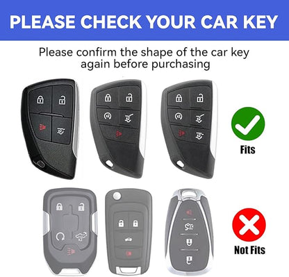Clear TPU Key Fob Cover, Compatible with GMC Yukon Denali Sierra 2021-2026, Fit for Chevy Silverado Suburban Tahoe Buick etc, Transparent Soft Key Case (Grey, 2 Pcs)