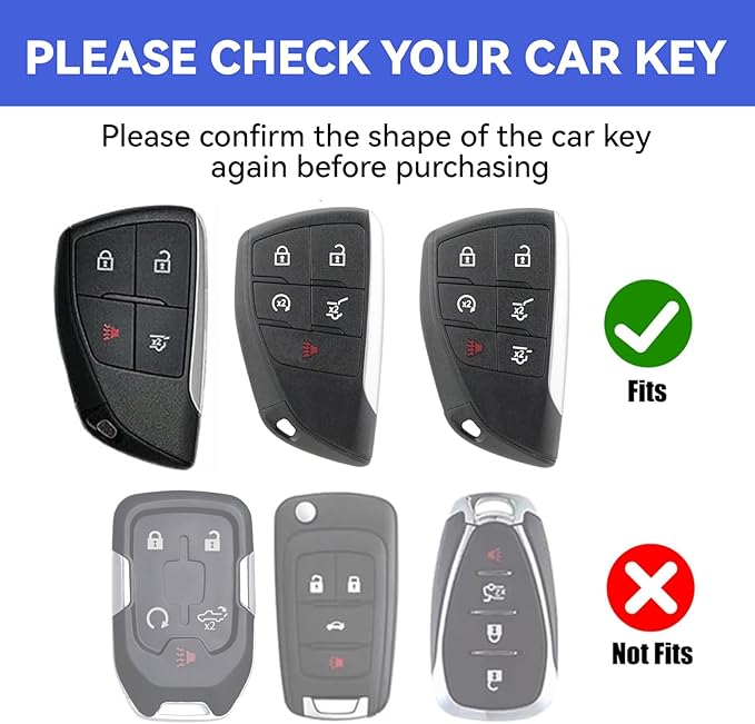 Clear TPU Key Fob Cover, Compatible with GMC Yukon Denali Sierra 2021-2026, Fit for Chevy Silverado Suburban Tahoe Buick etc, Transparent Soft Key Case (Grey, 1 Pcs)