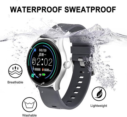 BISONSTRAP Silicone Watch Bands, Slim Watch Straps with Quick Release, 21mm, Grey with Silver Buckle