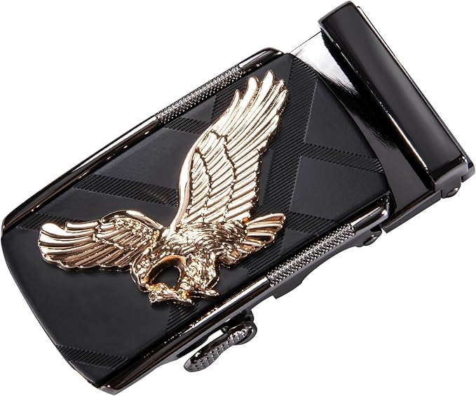 Dubulle Designer Ratchet Belt for Men Leather Fashion Adjustable Automatic Buckle Sliding Removable Dress Casual