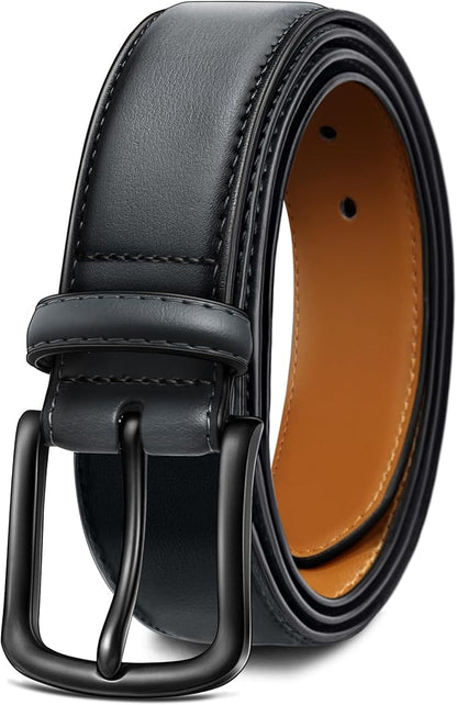 KEMISANT Men Belt-Genuine Leather Belt for Men Dress Casual Golf Jeans 1 3/8"