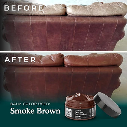 Clyde's™ Recoloring Balm | Non-Toxic Material Dye & Restorer for Furniture, Car Seats, & More | 23 Colors (Smoke Brown, 50ML)