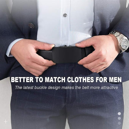 DOOPAI Belt Men, Ratchet Dress Adjustable 1 3/8" Sliding Leather Designer, Size Length Can be Cut, with Gift Box
