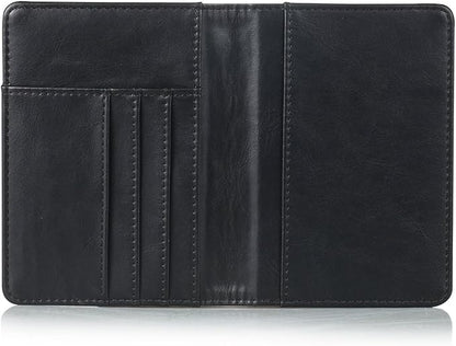 EpicGadget RFID Blocking Premium Leather Passport Holder Travel Wallet Cover Case (Black)