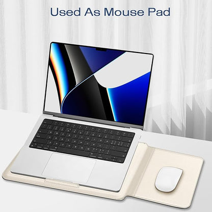 Fintie Sleeve Case for MacBook Air 13.6 A3449 A3240 A3113 A2681, Pro 14 A3427 A3426 A3434 A3401 A3185 A3112 A2992 A2918 A2779 A2442, MacBook Pro/Air/Neo 13 - Slim Bag Cover with Stand, Starlight
