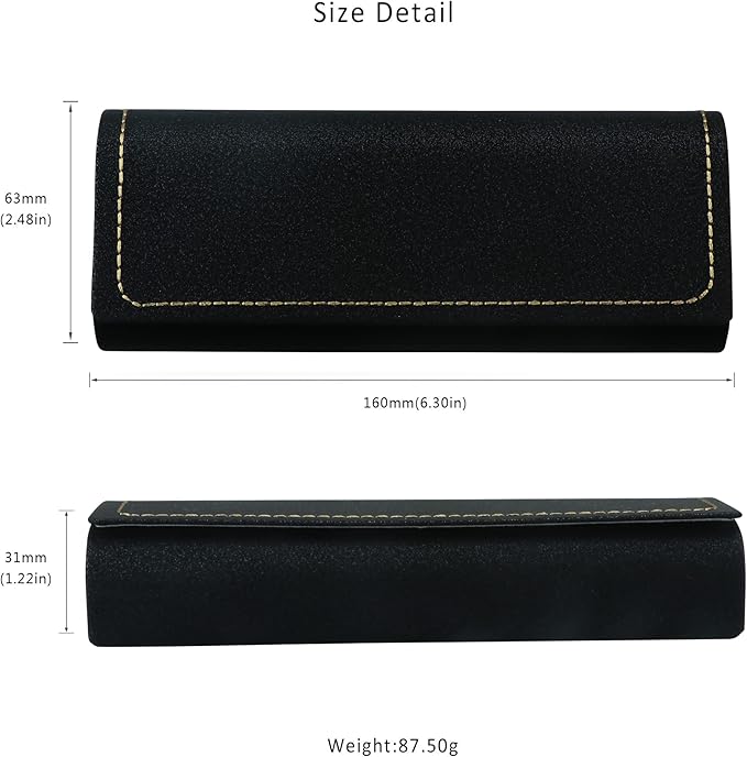 LifeArt Eyeglass Case Hard Shell, Portable Sunglass Case for Women and Men, fashionable PU Leather Eyeglass Case, Lightweight
