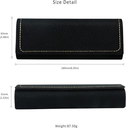 LifeArt Eyeglass Case Hard Shell, Portable Sunglass Case for Women and Men, fashionable PU Leather Eyeglass Case, Lightweight