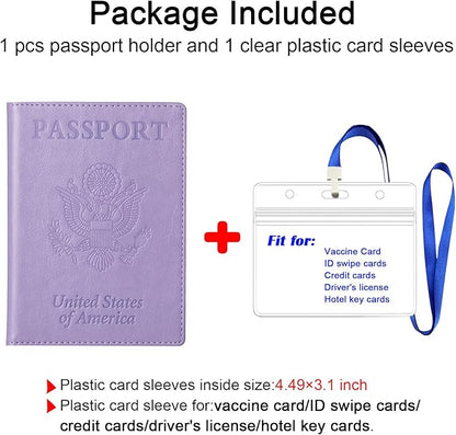 TIGARI Passport Holder for Travel Women Men, Valentines Day Gifts PU Leather Wallet Cover Case Sleeve, Waterproof Protected Document Organizer, Vacation Plane Cruise Travel Essentials