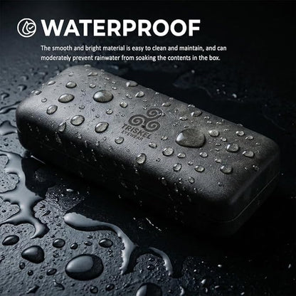 Premium Curved Rectangular Glasses Case, Hard Shell PU Leather Eyewear Holder. Magnetic Closure.