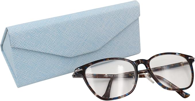 Real Sic Glasses Case for Men and Women - Magnetic Folding Hard Shell Sunglass Holder - Inspired by Solid Color