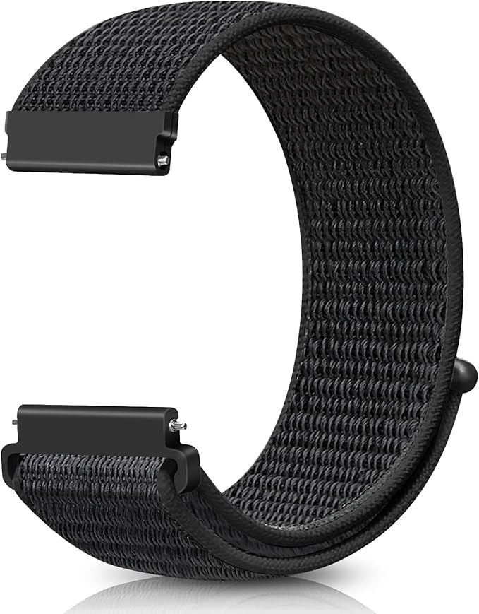 18mm Nylon Sport Quick Release Watch Bands Compatible with Garmin Venu 4 41mm/3S 41mm/Venu 2S/Vivoactive 4S/Vivomove 3S/Active S/Forerunner 265S(42mm)/255S/Fossil Women's Gen 6 42mm/5E 42mm Women Men