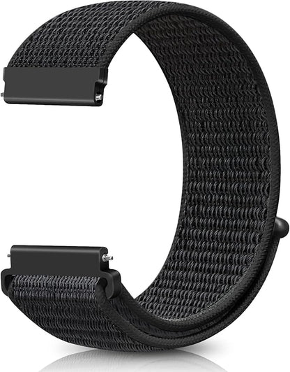 20mm Nylon Quick Release Band Compatible with Samsung Galaxy Watch 7 6 5 4 40mm 44mm/Garmin Vívoactive 6/5/3/3 Music/Forerunner 570 42mm/55/158/165/245/645/Amazift Active 2/Active/T-Rex 3 Pro 44mm