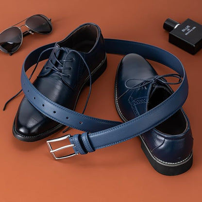 Aegero Mens Belt, Leather Dress Jeans Belt, Fashion & Classic Designs Ideal Match for Work Business and Casual