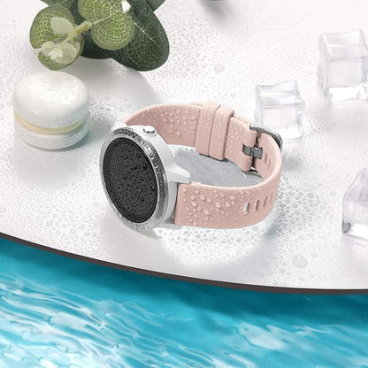 GEAK Compatible with Garmin Vivoactive 5 Watch Bands/Garmin Vivoactive 3 Watch Bands,20mm Silicone Band for Vivoactive 3 Music/Vivomove Sport,Forerunner 645/245 Music Smartwatch Women Men Sand Pink
