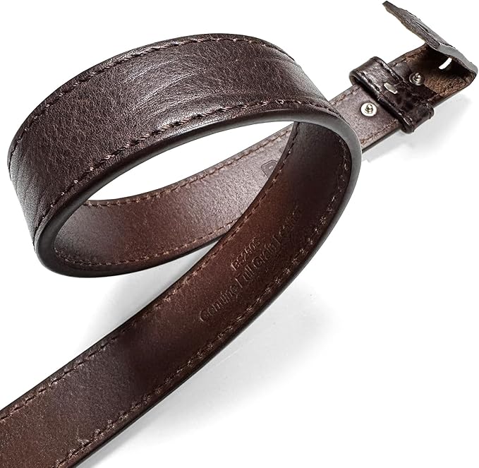 100% One-Piece Full Grain Leather Belt Straps with No Slot Hole/Slot Hole/Heavy-Duty, Multi Options 1-1/2" (38mm) Wide