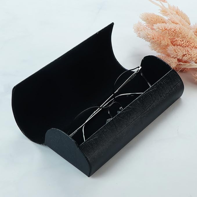 LifeArt Eyeglass Case Hard Shell, Portable Sunglass Case for Women and Men, fashionable PU Leather Eyeglass Case, Lightweight