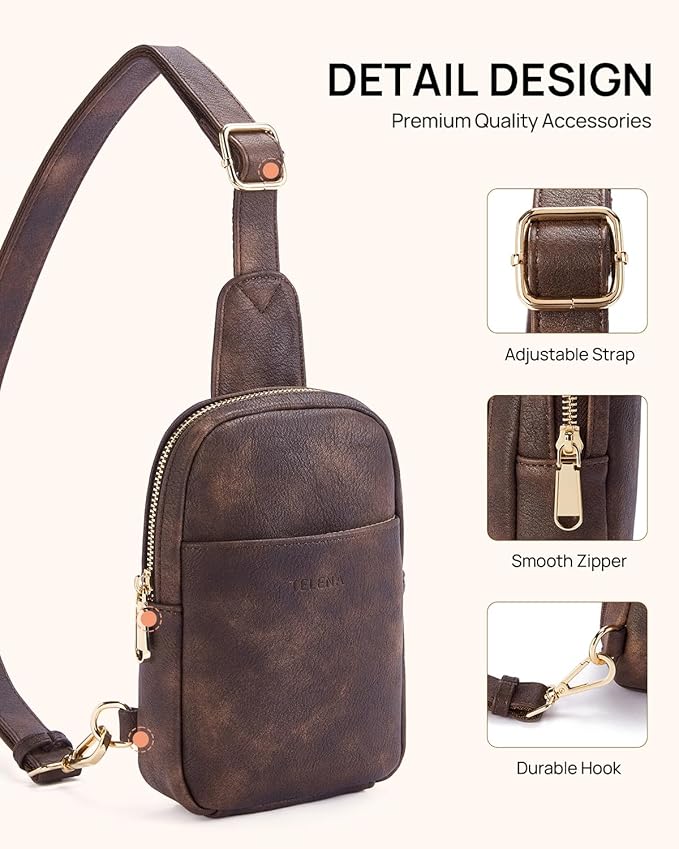 Telena Crossbody Bags for Women Leather Cross Body Sling Bag for Woman Travel