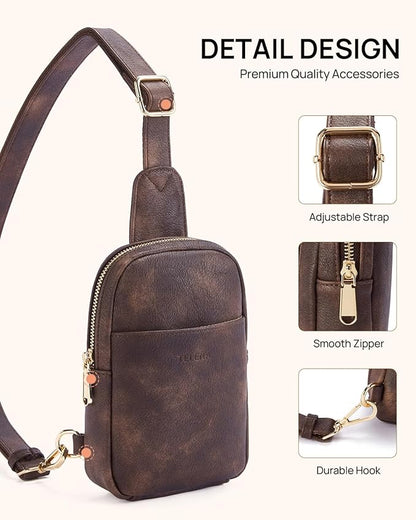 Telena Crossbody Bags for Women Leather Cross Body Sling Bag for Woman Travel