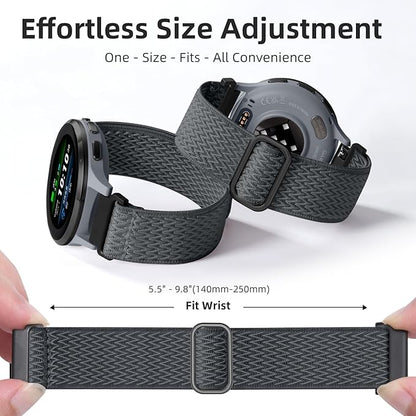 GEAK 18mm Quick Release Replacement Wristband Compatible with Garmin Venu 3S Watch Band, Soft Nylon Breathable Sport Strap for Venu 2S /Vivoactive 4S Watch Band/Forerunner 265s/255s Men Women