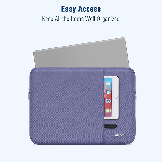 MOSISO Laptop Case 15 inch, 15 inch Laptop Sleeve Compatible with MacBook Air M5 A3448 M4 A3241 M3 A3114 M2 A2941 2026-2023, Dell XPS, Polyester Vertical Computer Sleeve Bag with Pocket, Lavender Gray