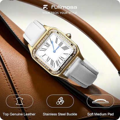 Fullmosa Watch Band, Quick Release Leather Watch Strap for Men Women, Replacement Bands Width 12mm 14mm 16mm 18mm 19mm 20mm 21mm 22mm 24mm