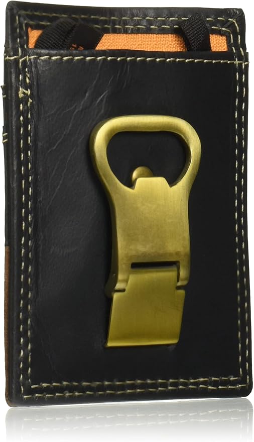 Timberland PRO Men's Leather Front Pocket Wallet with Money Clip Accessory