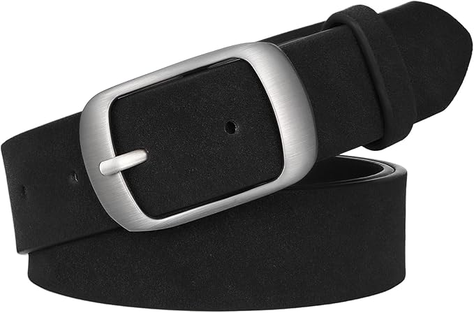 SUOSDEY Women Belts For Jeans Dresses Pants Ladies Leather Waist Belt with Elegant Buckle, Width 1.3"