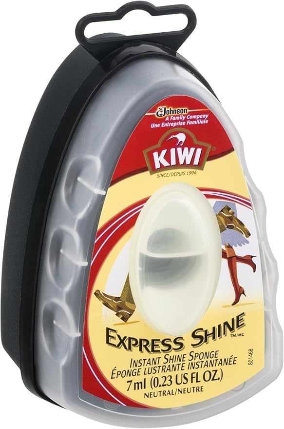 Kiwi Express Neutral Shoe Shine Sponge | Leather Care for Shoes, Boots, Furniture, Jacket, Briefcase and More , purse, bag, Packed by Organica