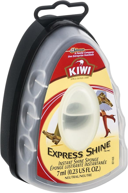 Kiwi Express Neutral Shoe Shine Sponge | Leather Care for Shoes, Boots, Furniture, Jacket, Briefcase and More , purse, bag, Packed by Organica