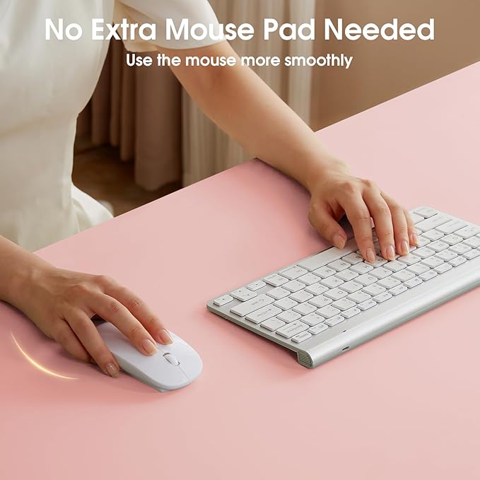 Leather Desk Pad Protector 31.5×15.7 inch Dual-Sided Vanity Mat Non-Slip Large Gaming Mouse Pad Waterproof Desk Writing Pad Desk Blotter Laptop and Keyboard Mat for Office and Home(Pink)