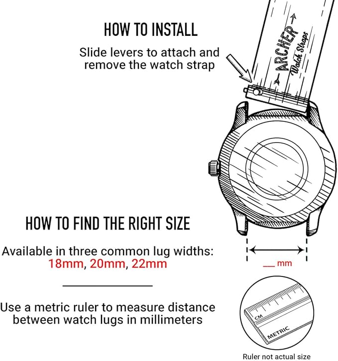 Archer Watch Straps - Canvas Quick Release Watch Bands (Alabaster, 20mm)