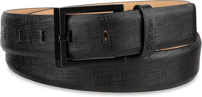 Calvin Klein Men's Leather Dress Belt - Sleek Modern Style for Business & Everyday Wear