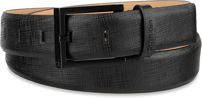 Calvin Klein Men's Leather Dress Belt - Sleek Modern Style for Business & Everyday Wear