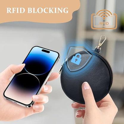 Clip and Go Phone Strap Crossbody with RFID Leather Wallet, Trendy Hands-Free Crossbody Cell Phone Lanyard Chain with Coin Purse for Women, Neck Chain for iPhone and Smartphone, Black