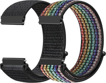 24mm Nylon Sport Quick Release Watch Band Compatible with Garmin Venu X1/TicWatch Altas/TicWatch Pro 5/Pro 5 Enduro/COROS Nomad/iTouch AIR 4 41mm 46mm/AIR 3 44mm/Suunto 9/9 Baro/9 Titanium