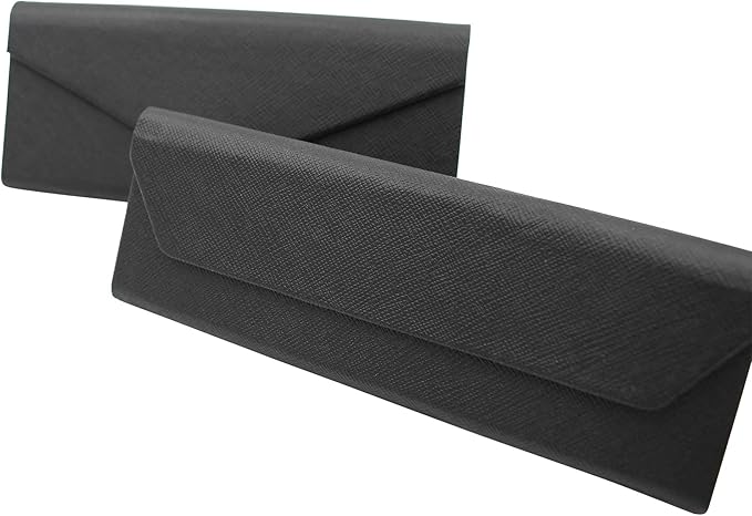 Real Sic Glasses Case for Men and Women - Magnetic Folding Hard Shell Sunglass Holder - Inspired by Solid Color