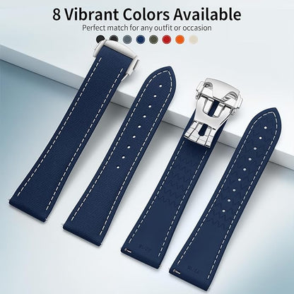 ULLCHRO Watch Strap Watch Band 20mm 22mm Man Waterproof Quick Release Bands Sport Replacement Strap Soft FKM Rubber Watchband