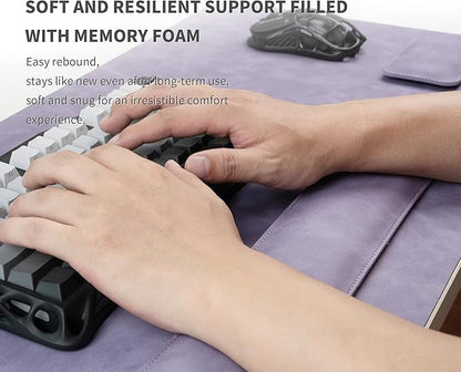 RENMTURE Large Mouse Pad and Keyboard Wrist Rest, Desk Pad for Keyboard and Mouse, Large Gaming Mouse Pad with Wrist Support, Desk Mat for Work and Gaming (Purple)