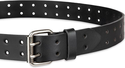 Dickies Men's Double Prong Leather Work Belt – Fully Adjustable, Regular & Big and Tall Sizes