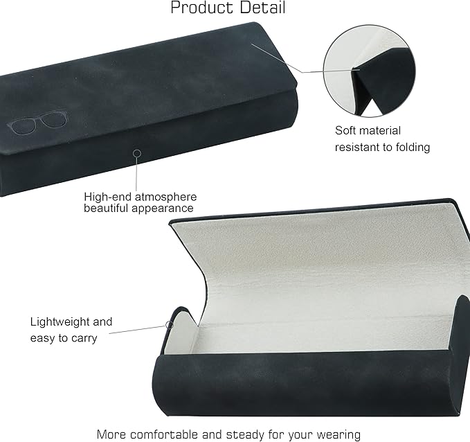 VisionGlobal Hard Shell Eyeglass Case for Eyeglasses and Sunglasses for Men/Women and Kids