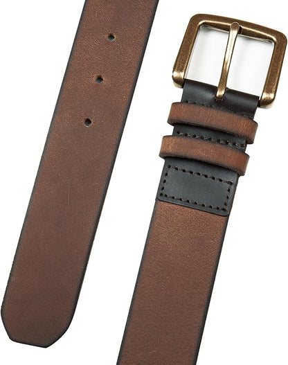 Lucky Brand Men's Jeans Leather Belt| Classic| Casual| Dress| Everyday| American Heritage| Genuine Leather| Metal Buckle