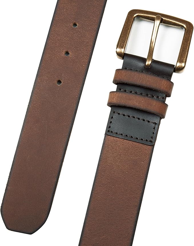 Lucky Brand Men's Jeans Leather Belt| Classic| Casual| Dress| Everyday| American Heritage| Genuine Leather| Metal Buckle